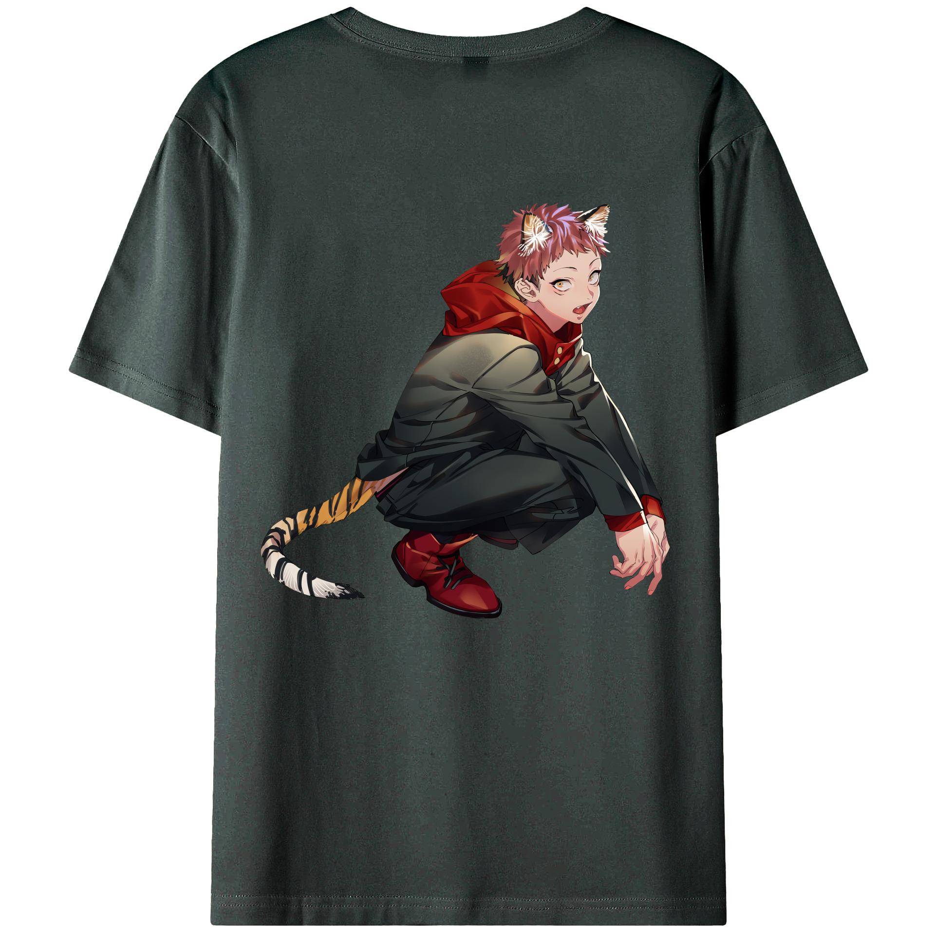 （画像用） 呪術廻戦 Jujutsu Kaisen 綿100％ メンズ半袖Tシャツ（バックプリント） 通気性